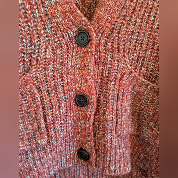Cozy Knit Cardigan Sweater - Rust - Picture 3 of 7